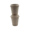 100% Biodegradable Compostable 350ml Sugarcane Bagasse Pulp Cup Soup Drink Coffee With Lid